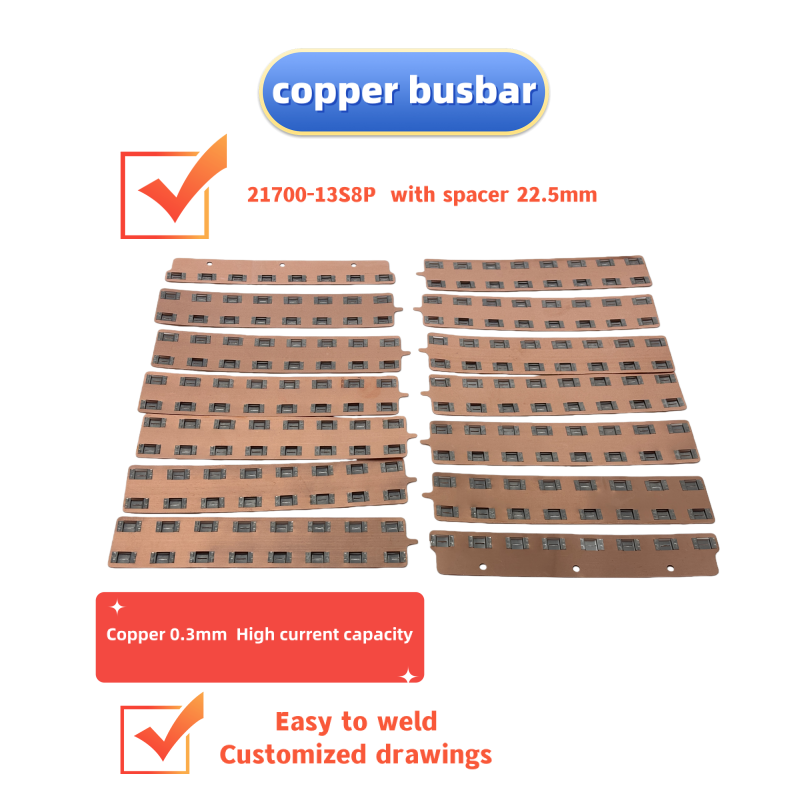 Bus Bar Copper - Barra Collettrice in Rame 21700-13S8P per