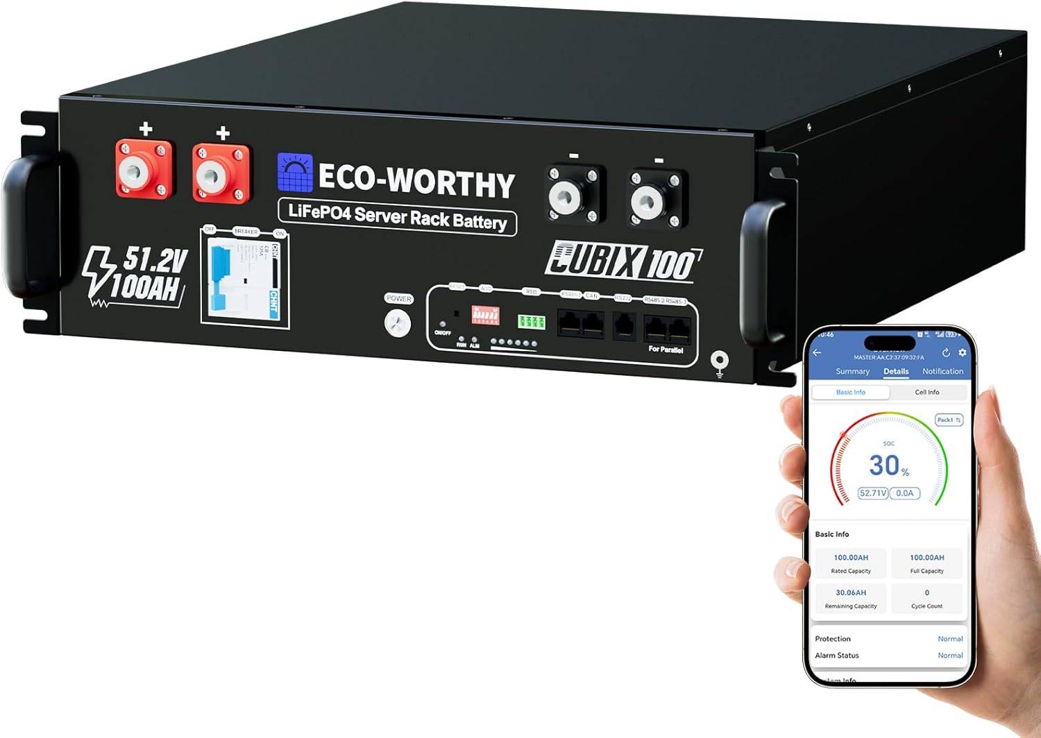 Batteria LiFePO4 da 100Ah con  - Energy Storage Rack recensione e prezzo
